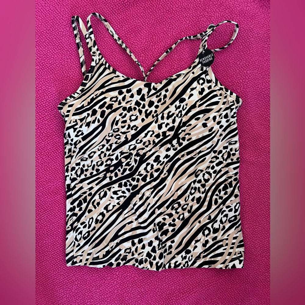 VS PINK strappy padded tank top